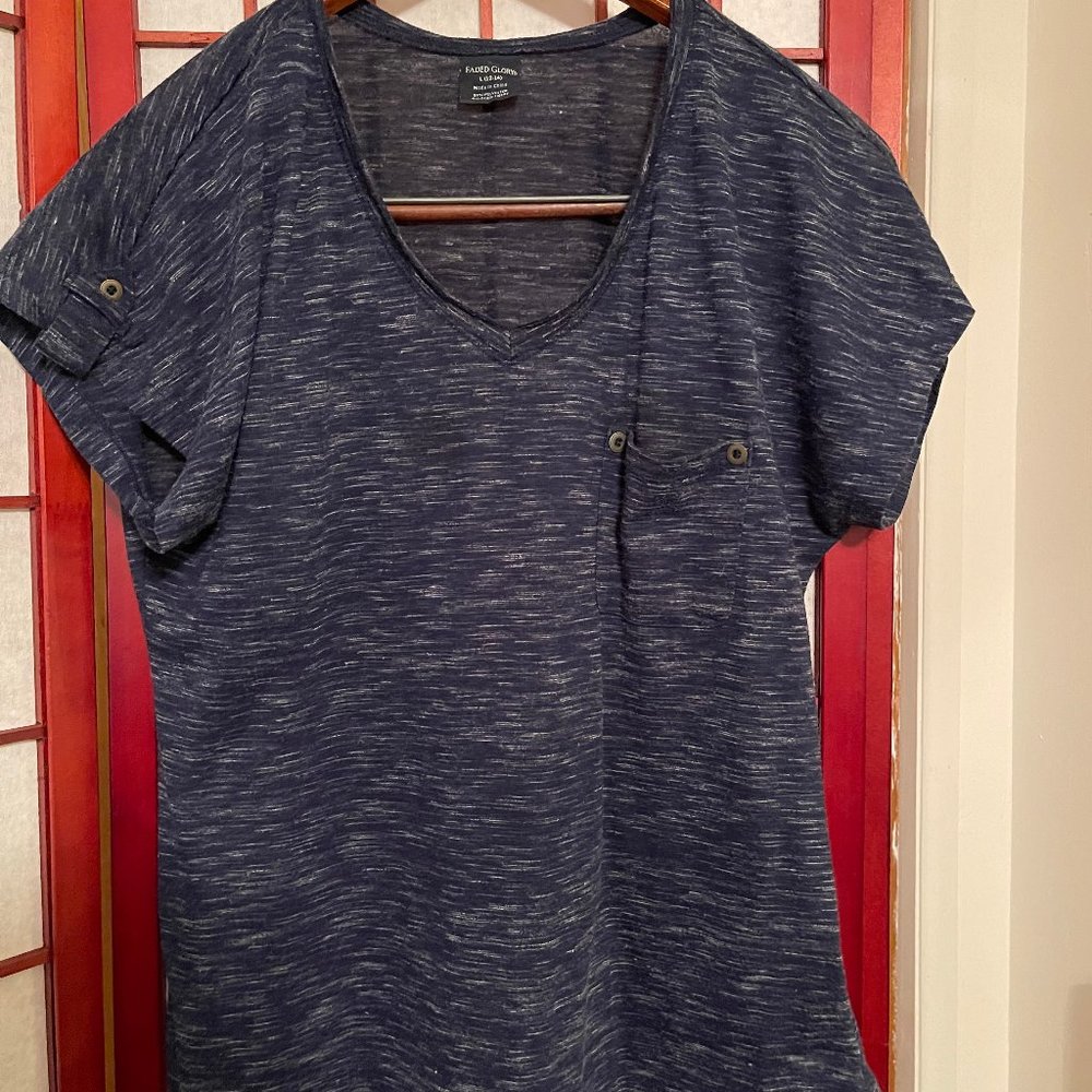 Faded Glory Black and White Shirt_Worn Once Large (12-14)